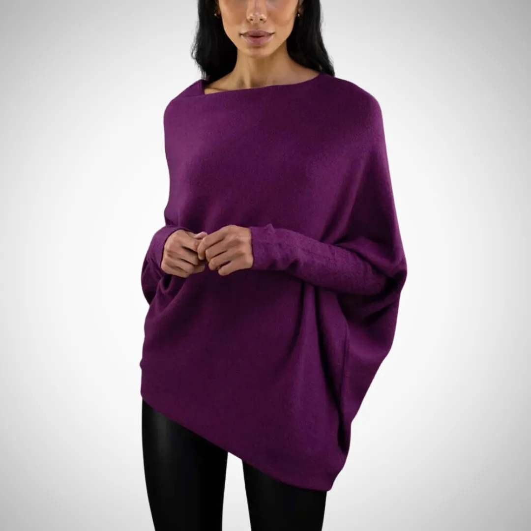 Jennifer Asymmetric Shoulder Sweater