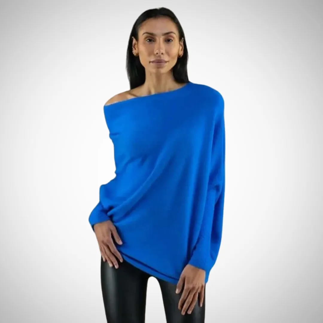 Jennifer Asymmetric Shoulder Sweater