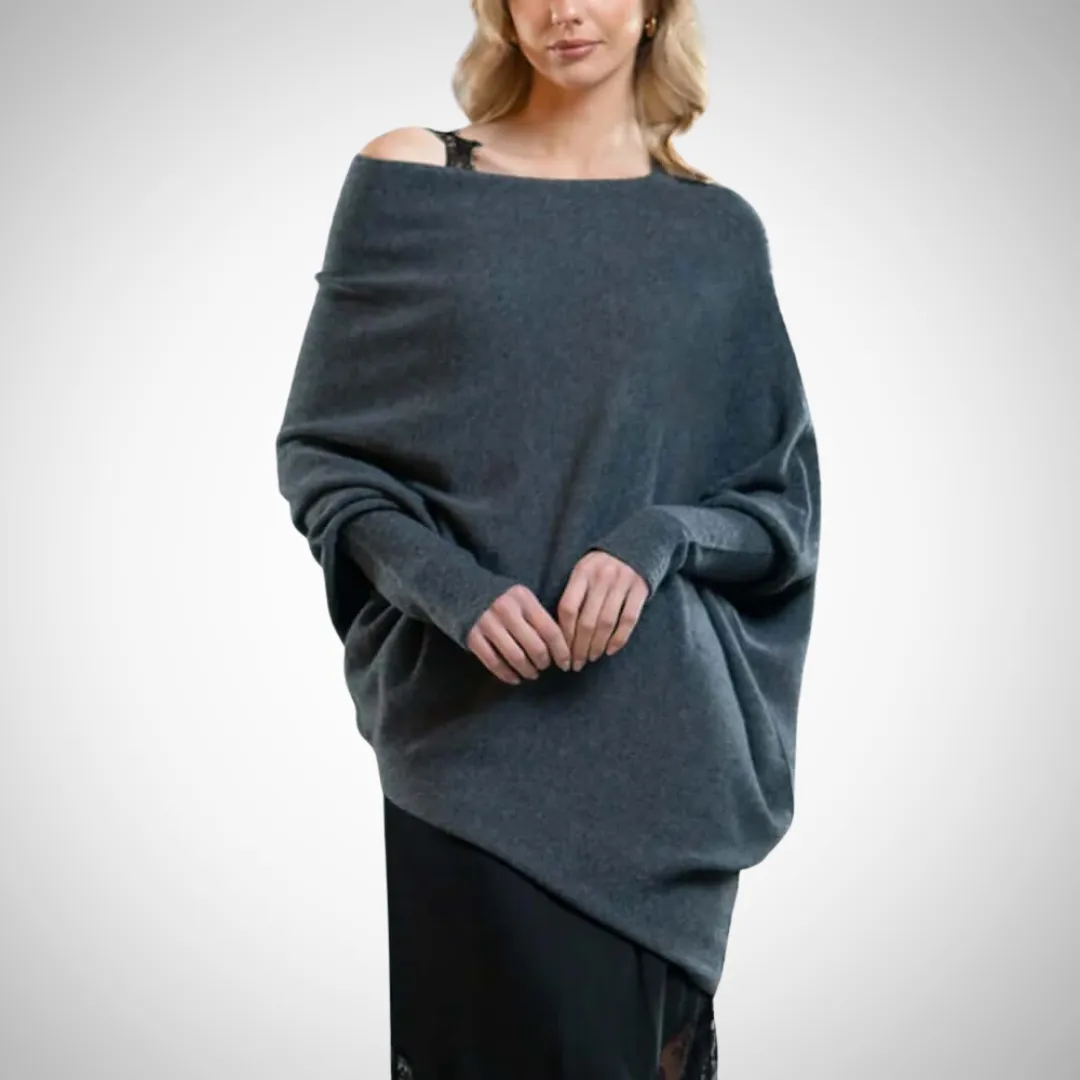 Jennifer Asymmetric Shoulder Sweater