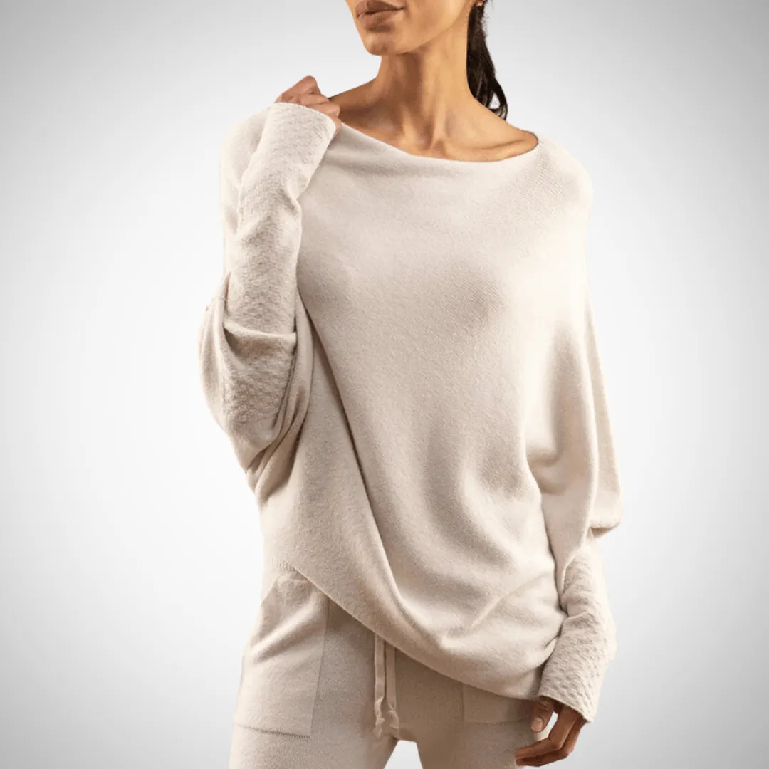 Jennifer Asymmetric Shoulder Sweater