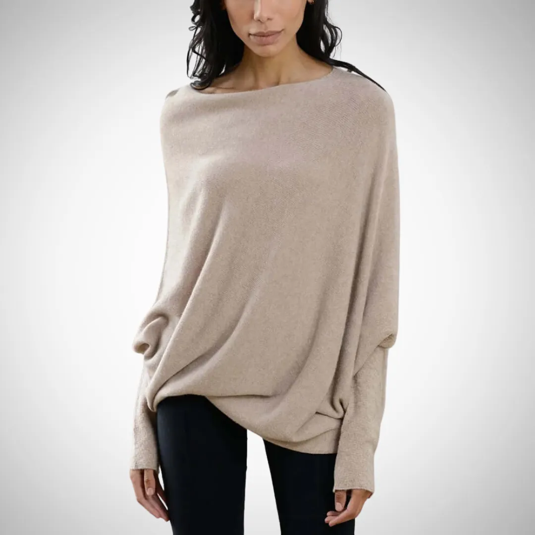 Jennifer Asymmetric Shoulder Sweater