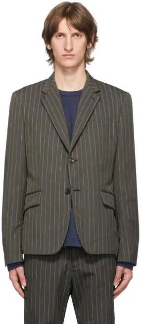 Junya Watanabe Brown Stripe Blazer