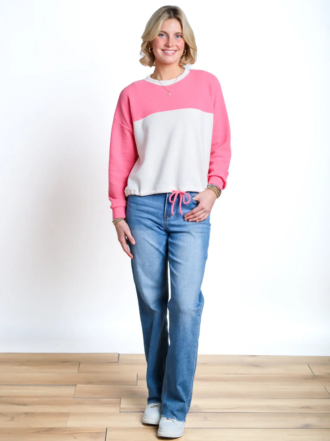 Keep It Together Color Block Tie Bottom Top