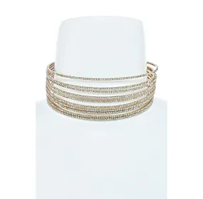 Layered Rhinestone Choker