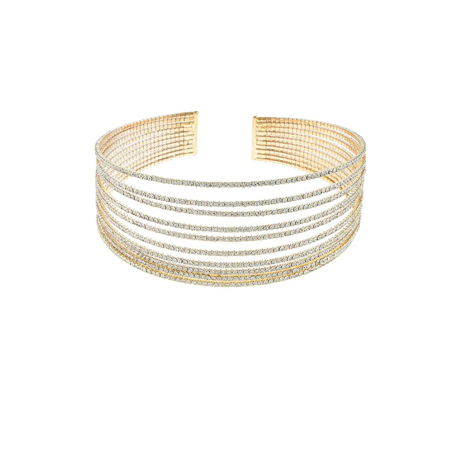 Layered Rhinestone Choker