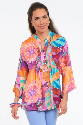 LIOR Women's Floral Tunic Pull Over Blouse - "Jules"
