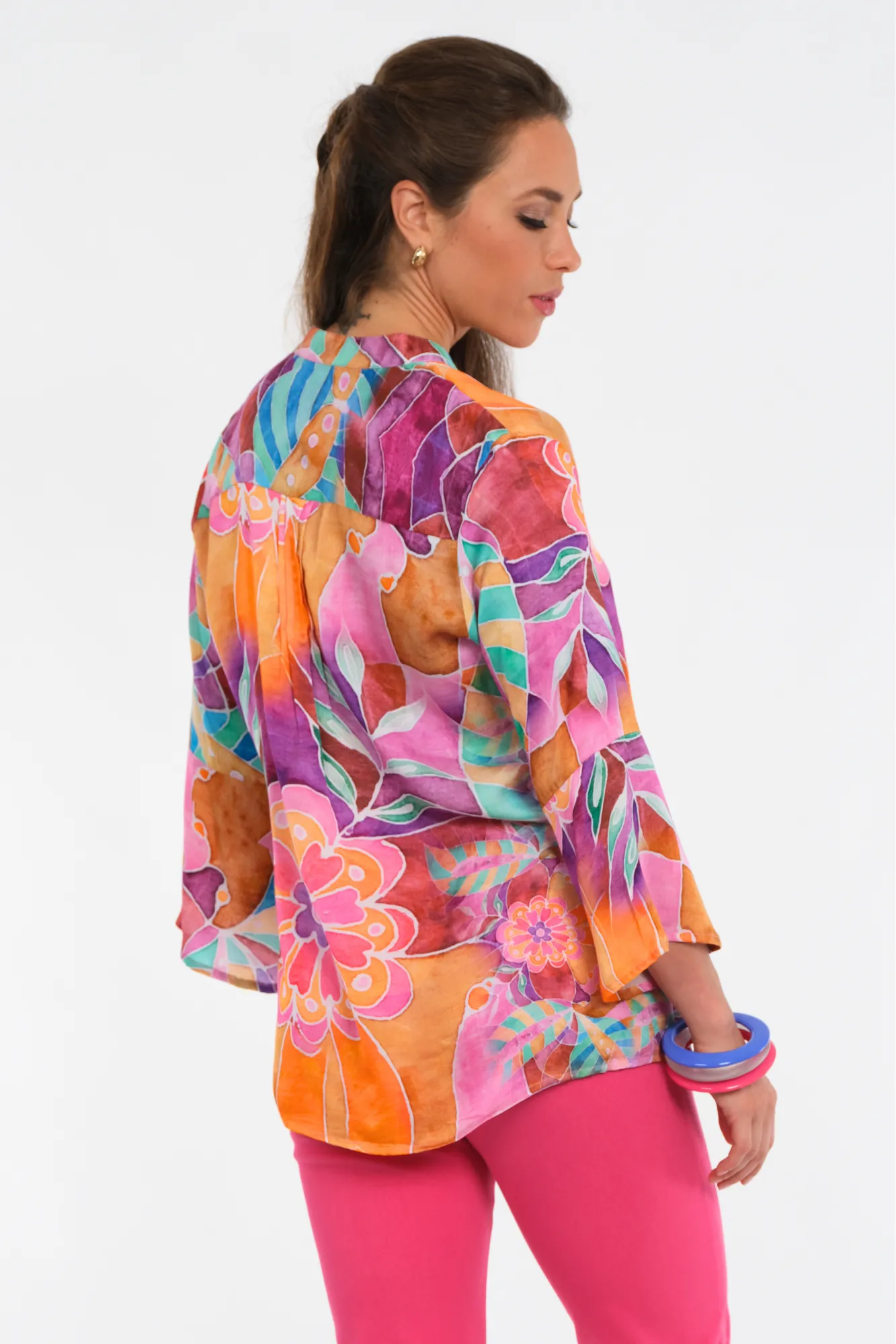 LIOR Women's Floral Tunic Pull Over Blouse - "Jules"