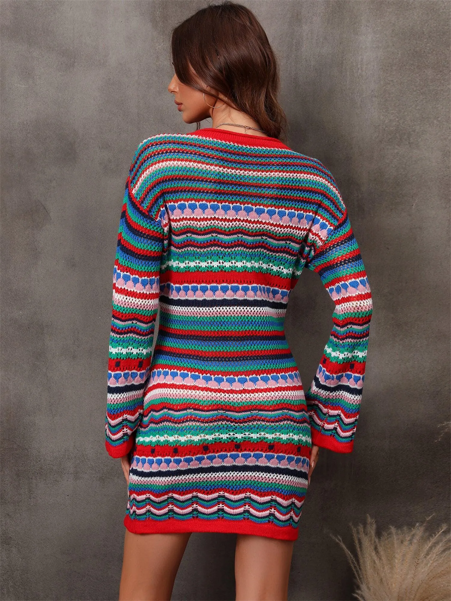 Live Boldly Stripe Mini Sweater Dress