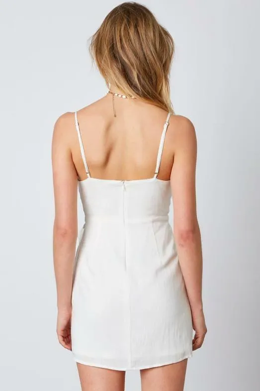 Love at First Sight White Wrap Mini Dress
