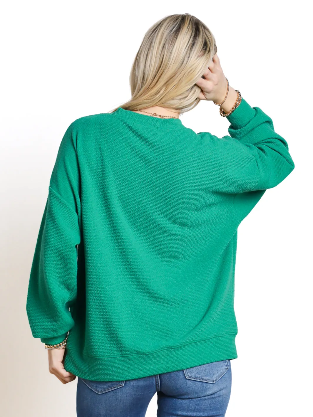 Lucky Club Long Sleeve Graphic Top