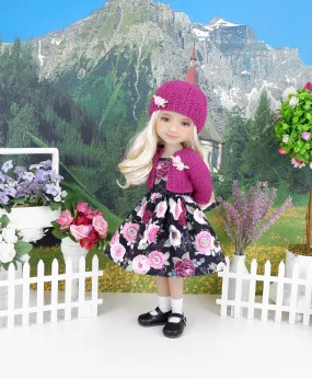 Majestic Roses - dress and sweater set with shoes for Ruby Red Fashion Friends doll