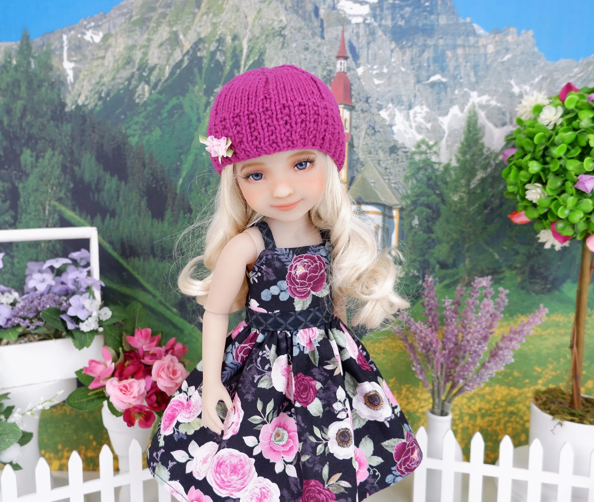 Majestic Roses - dress and sweater set with shoes for Ruby Red Fashion Friends doll