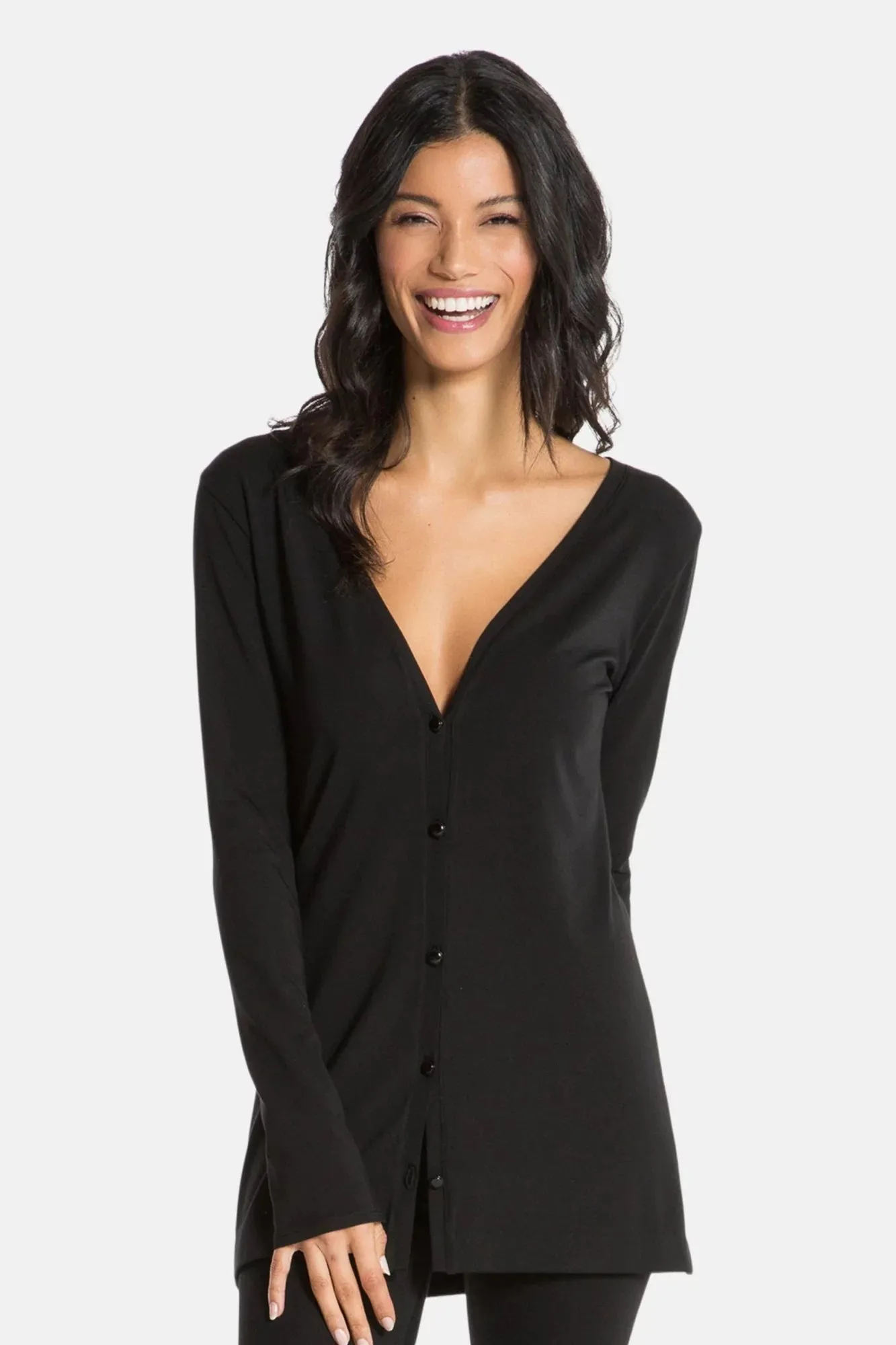MELISSA TUNIC CARDIGAN (BLACK)