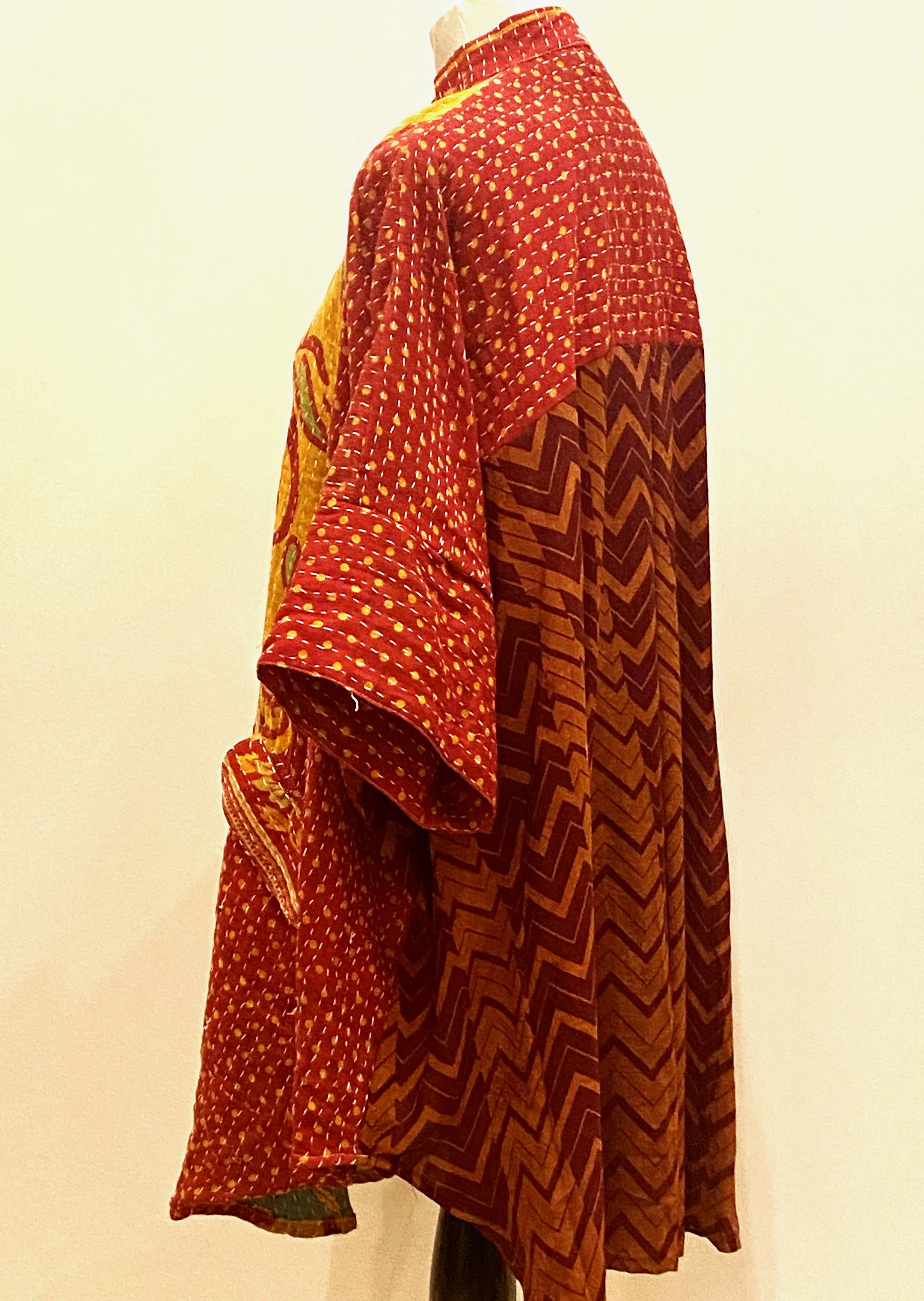 NEW  Button Down Easy Cotton Tunic (Rust/Marigold)