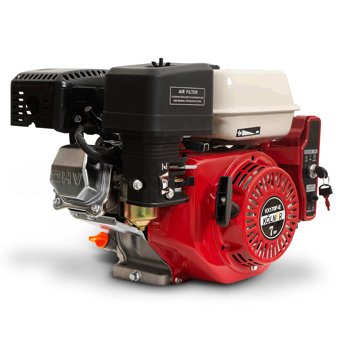 NNEDPE 7HP Horizontal Key Shaft Q Type Petrol ENGINE - Electric Start
