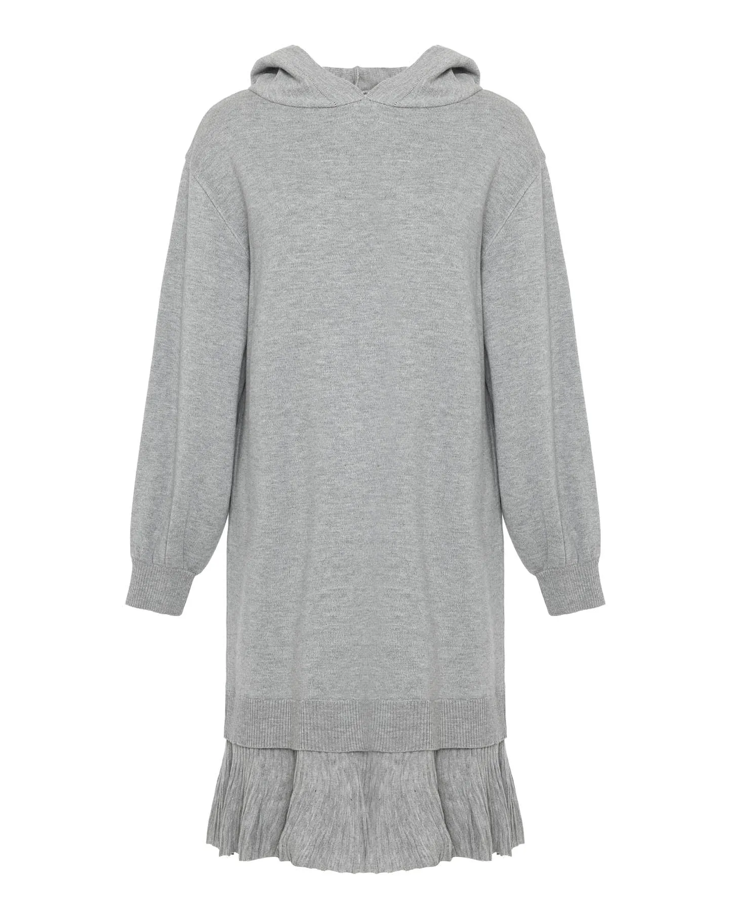 Nomia Pleated Hem Hoodie Dress
