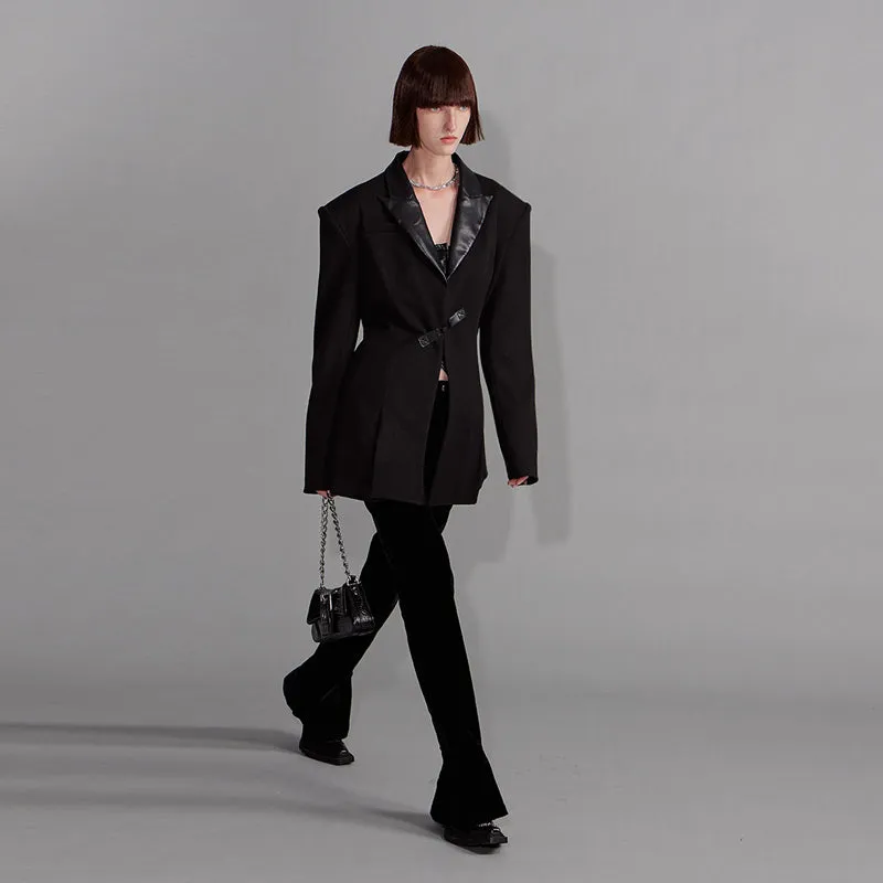NUTH "Behind the Signs" Patchwork Leather Blazer