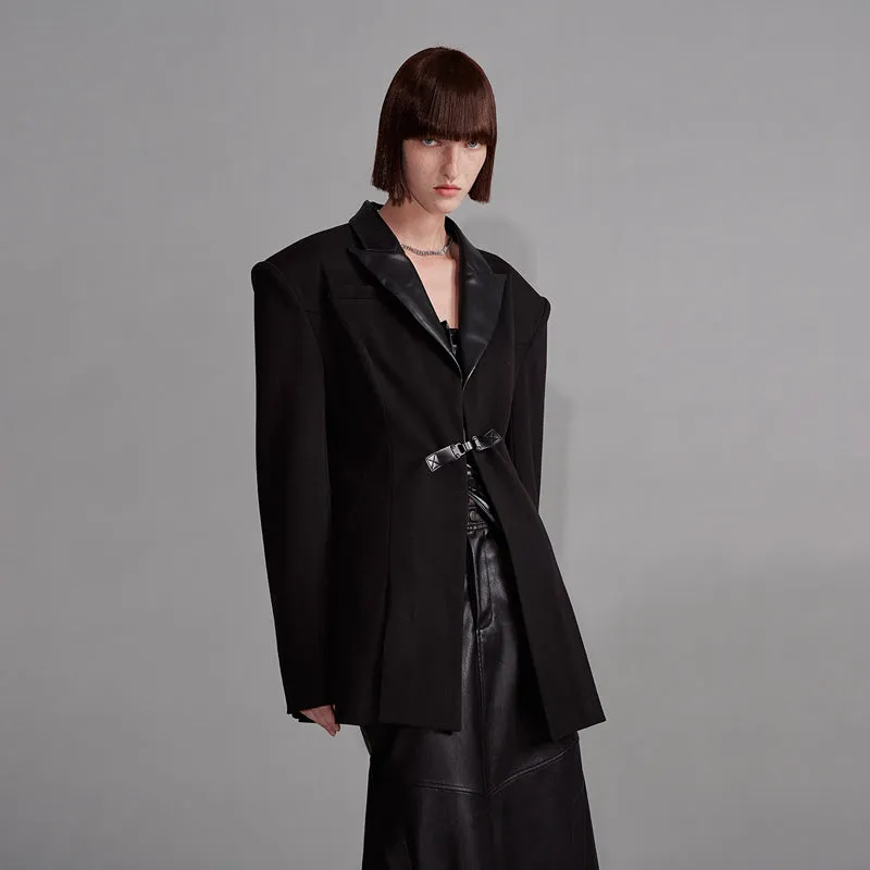 NUTH "Behind the Signs" Patchwork Leather Blazer