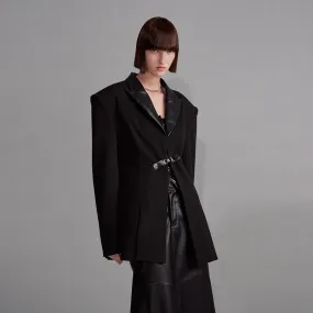 NUTH "Behind the Signs" Patchwork Leather Blazer