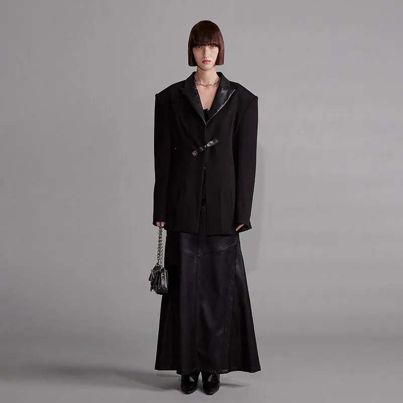 NUTH "Behind the Signs" Patchwork Leather Blazer