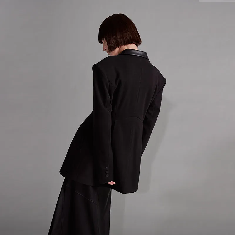 NUTH "Behind the Signs" Patchwork Leather Blazer