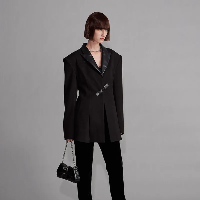 NUTH "Behind the Signs" Patchwork Leather Blazer