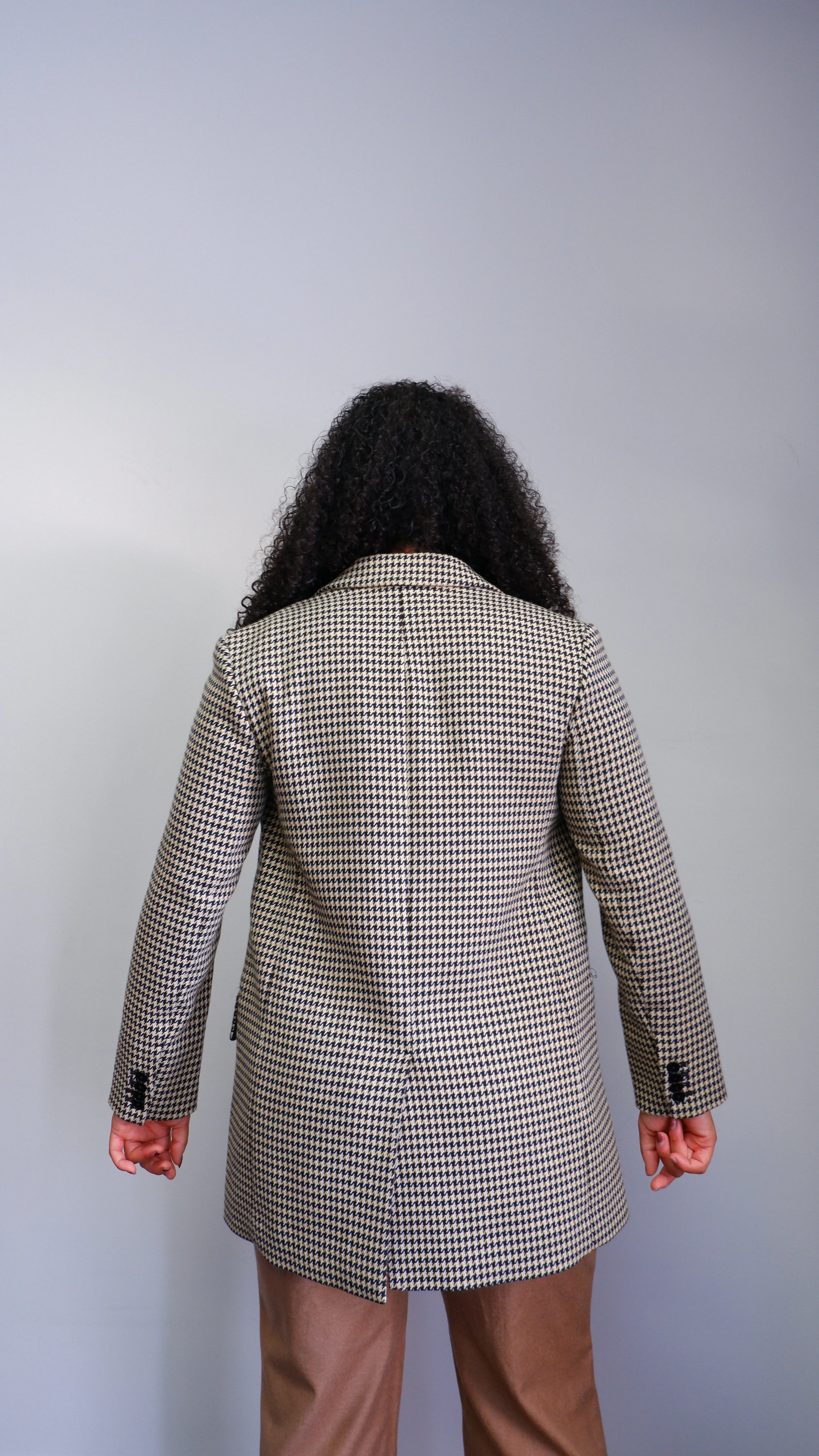 NWT Club Monaco Longline Houndstooth Blazer - M