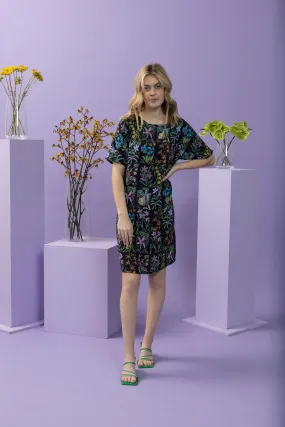 Orchid long T-Dress linen