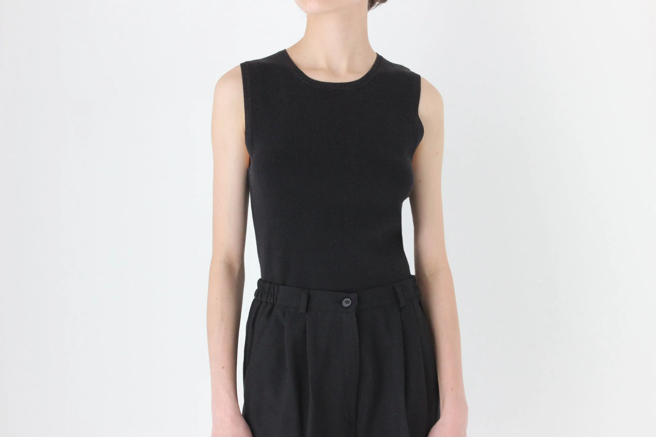 Perfect Minimal 90s Knit Tank by Equipment