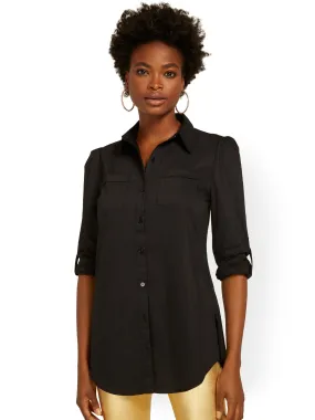 Petite Puff-Sleeve Madison Tunic Shirt