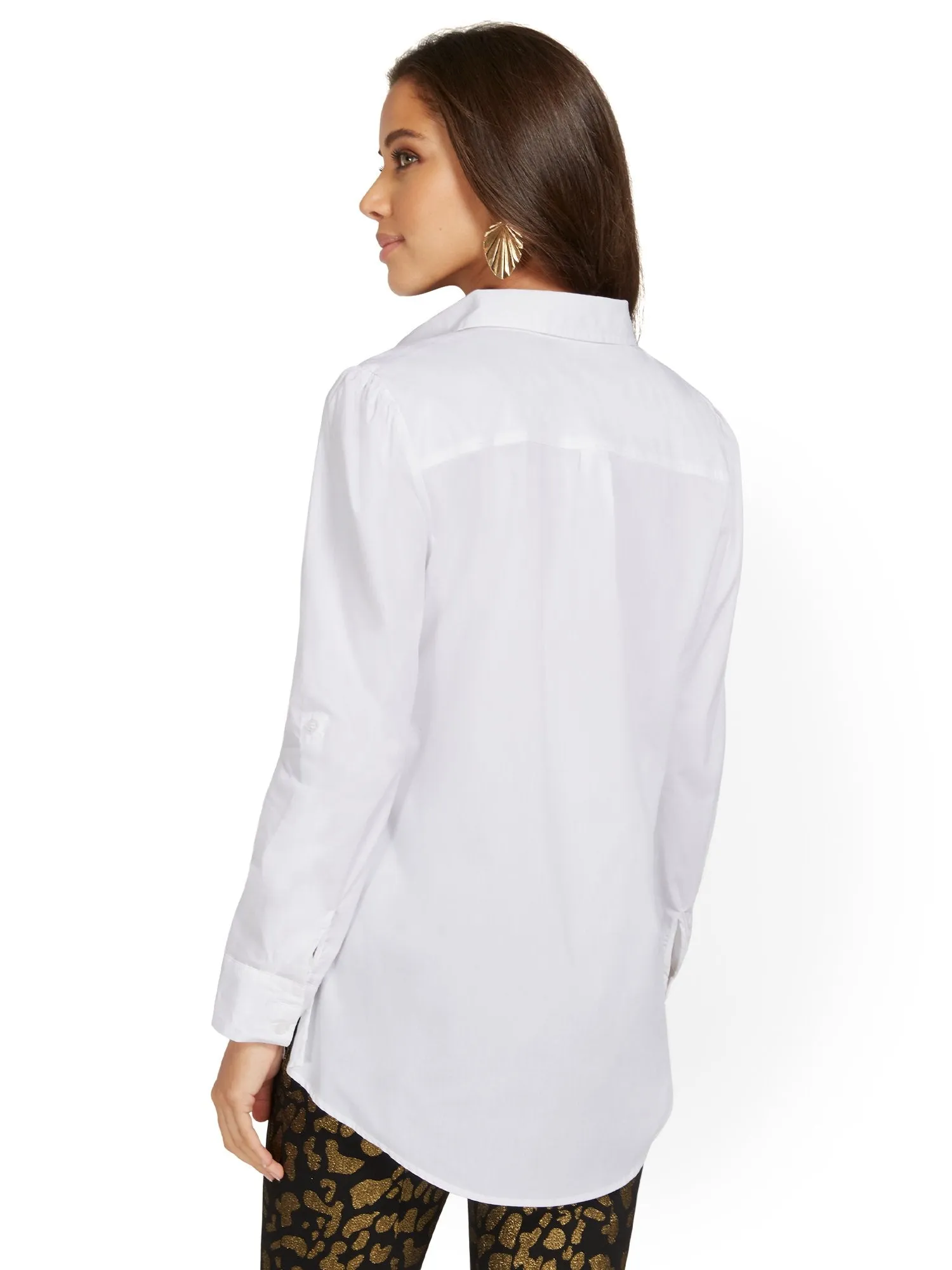 Petite Puff-Sleeve Madison Tunic Shirt
