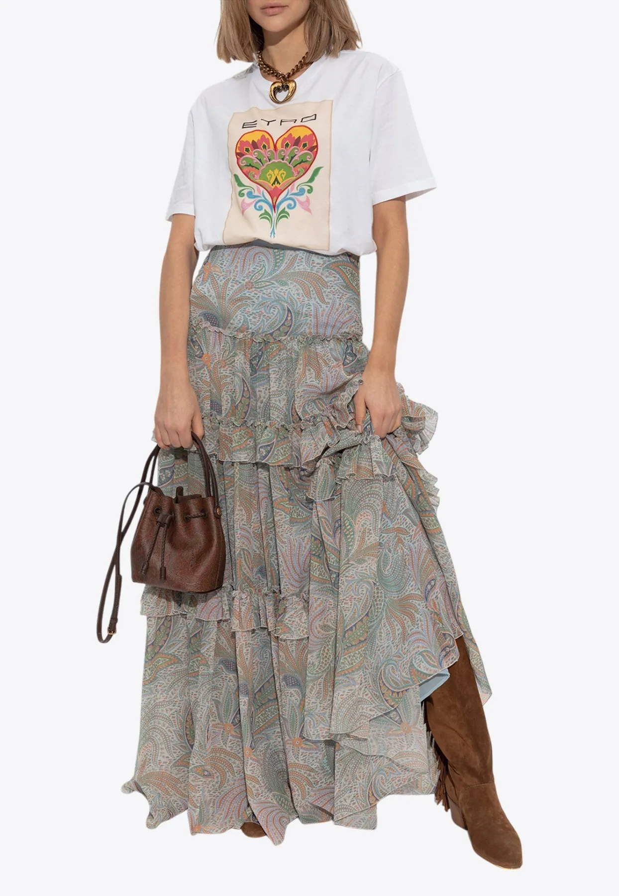 Printed Maxi Skirt