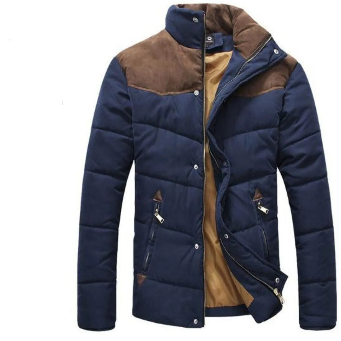 Puffer Jacket with Stand Up Collar