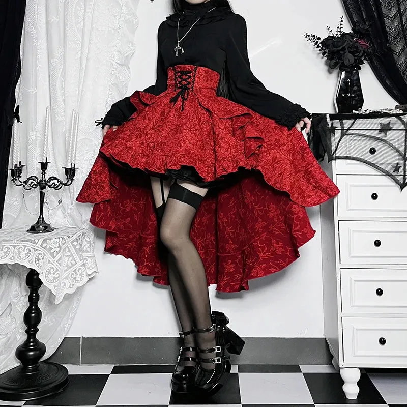 Red Steampunk skirt