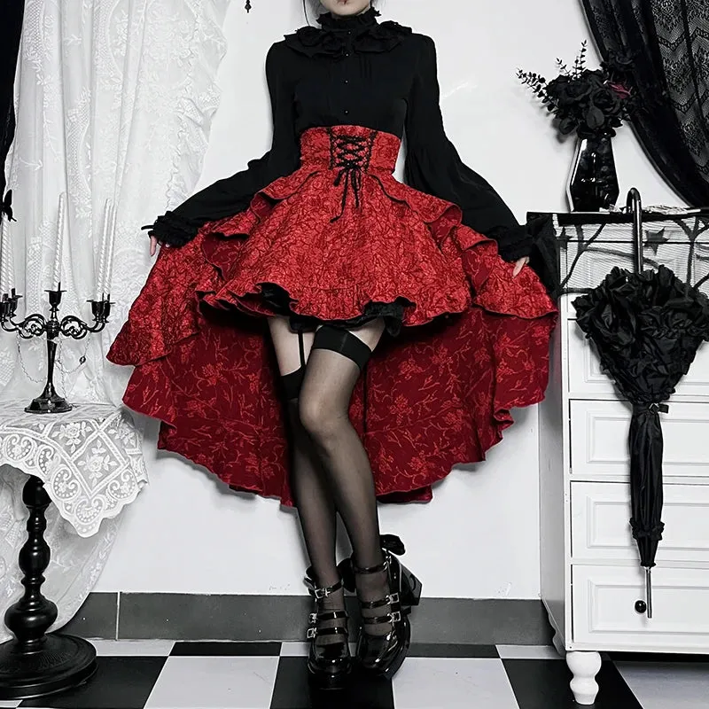 Red Steampunk skirt
