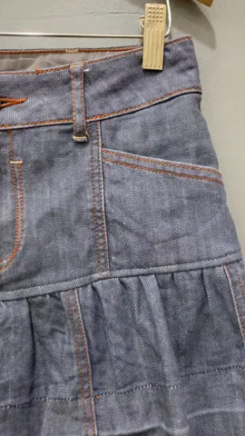 REWORKED DENIM RUFFLED SKIRT (AW24)