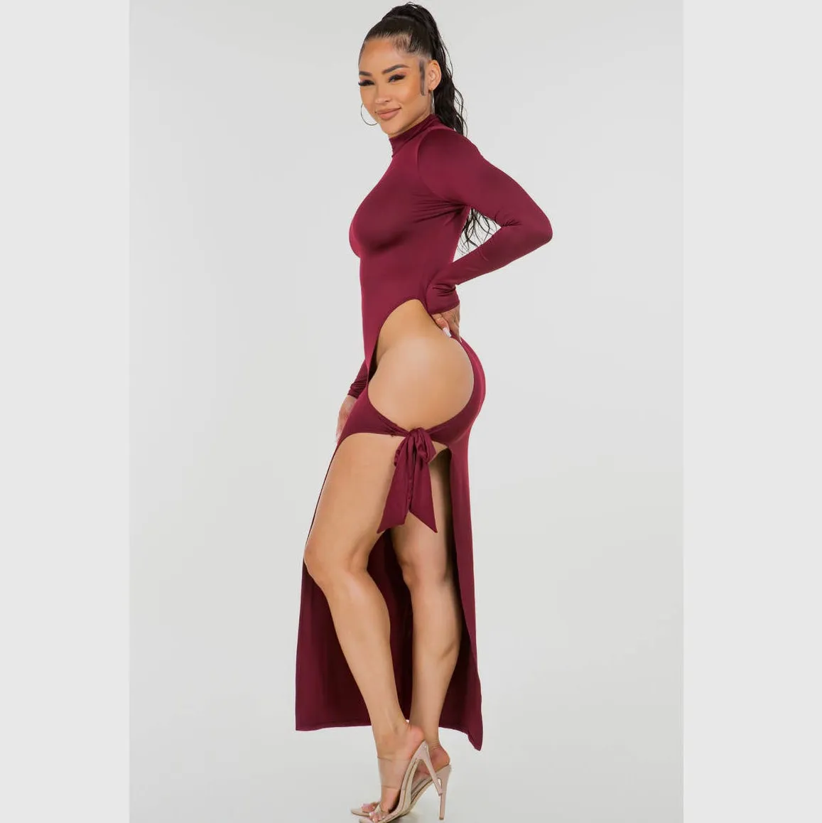 Sandy Side Wrap Maxi Dress