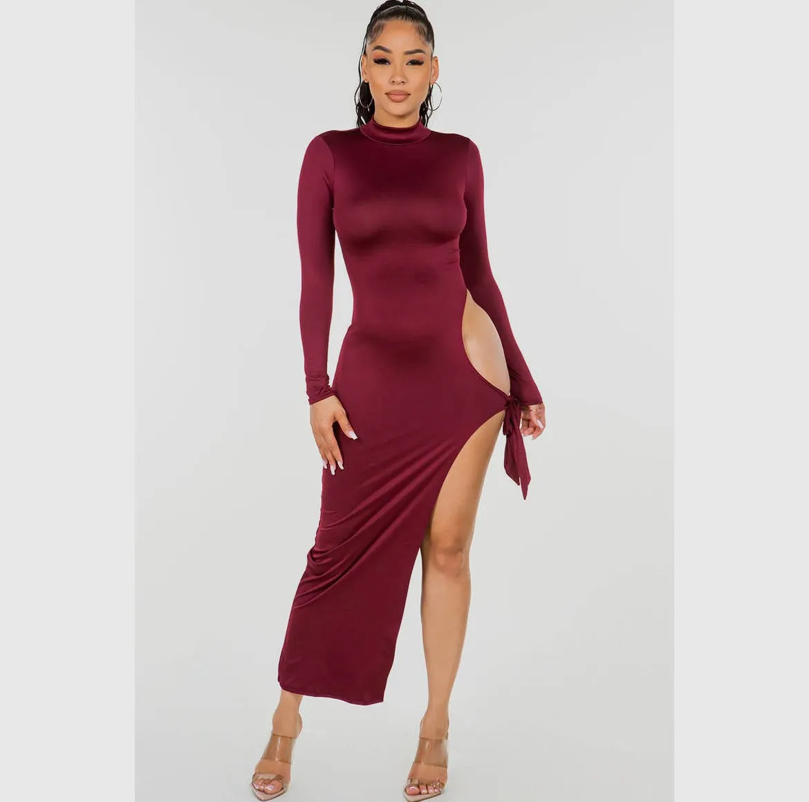 Sandy Side Wrap Maxi Dress