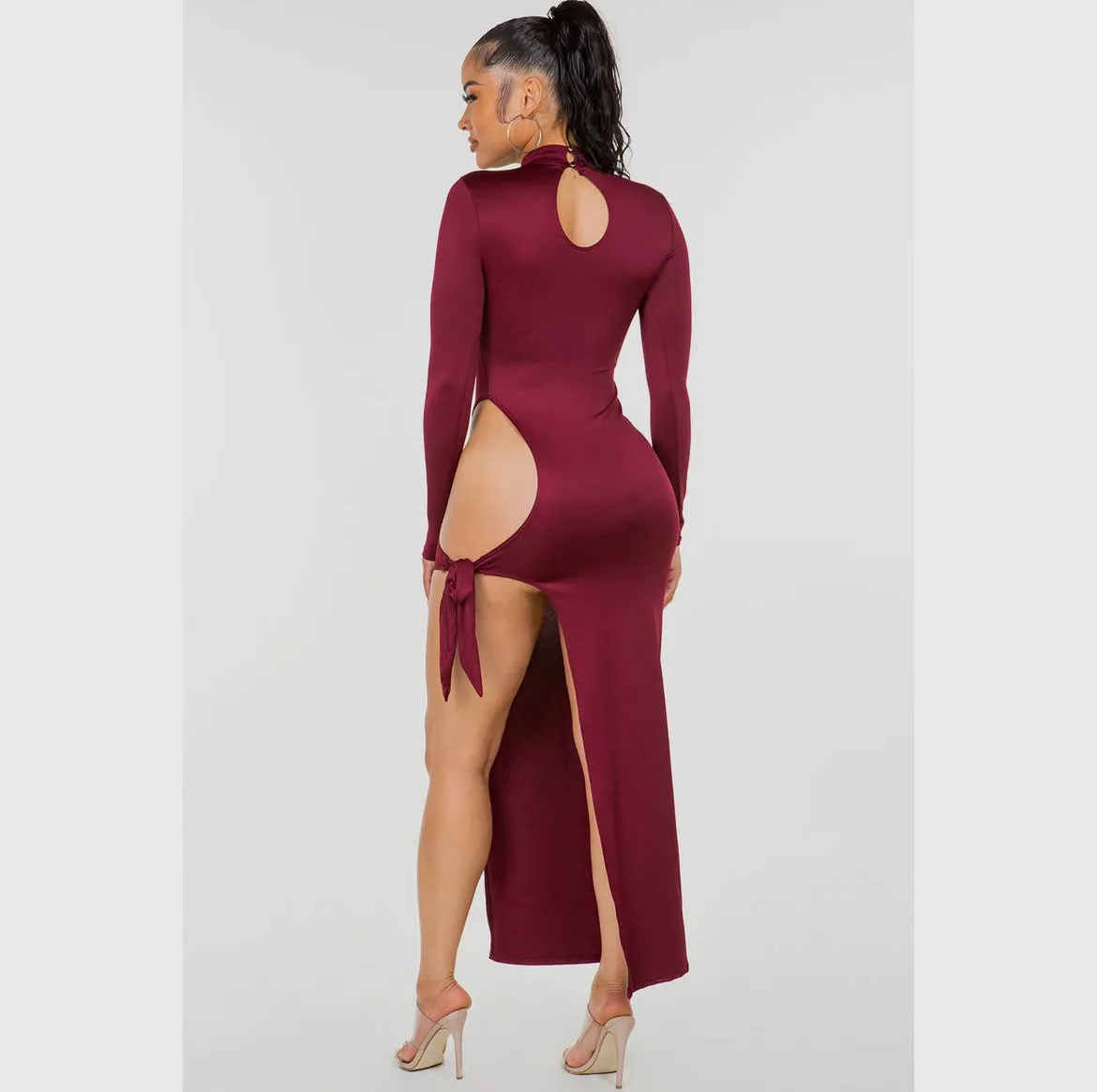 Sandy Side Wrap Maxi Dress