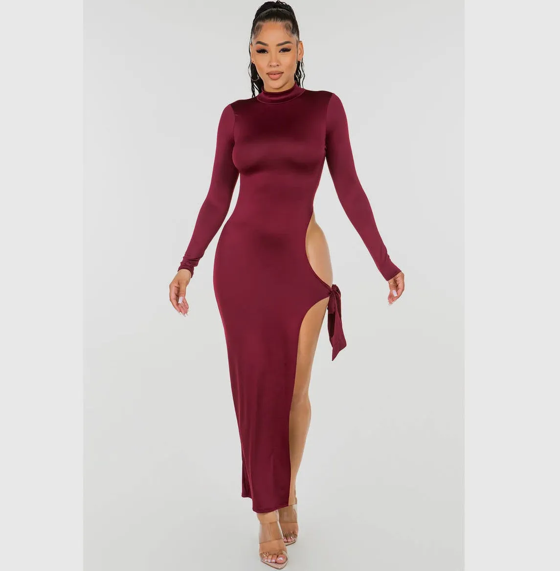 Sandy Side Wrap Maxi Dress