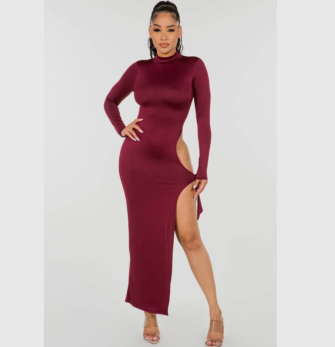 Sandy Side Wrap Maxi Dress