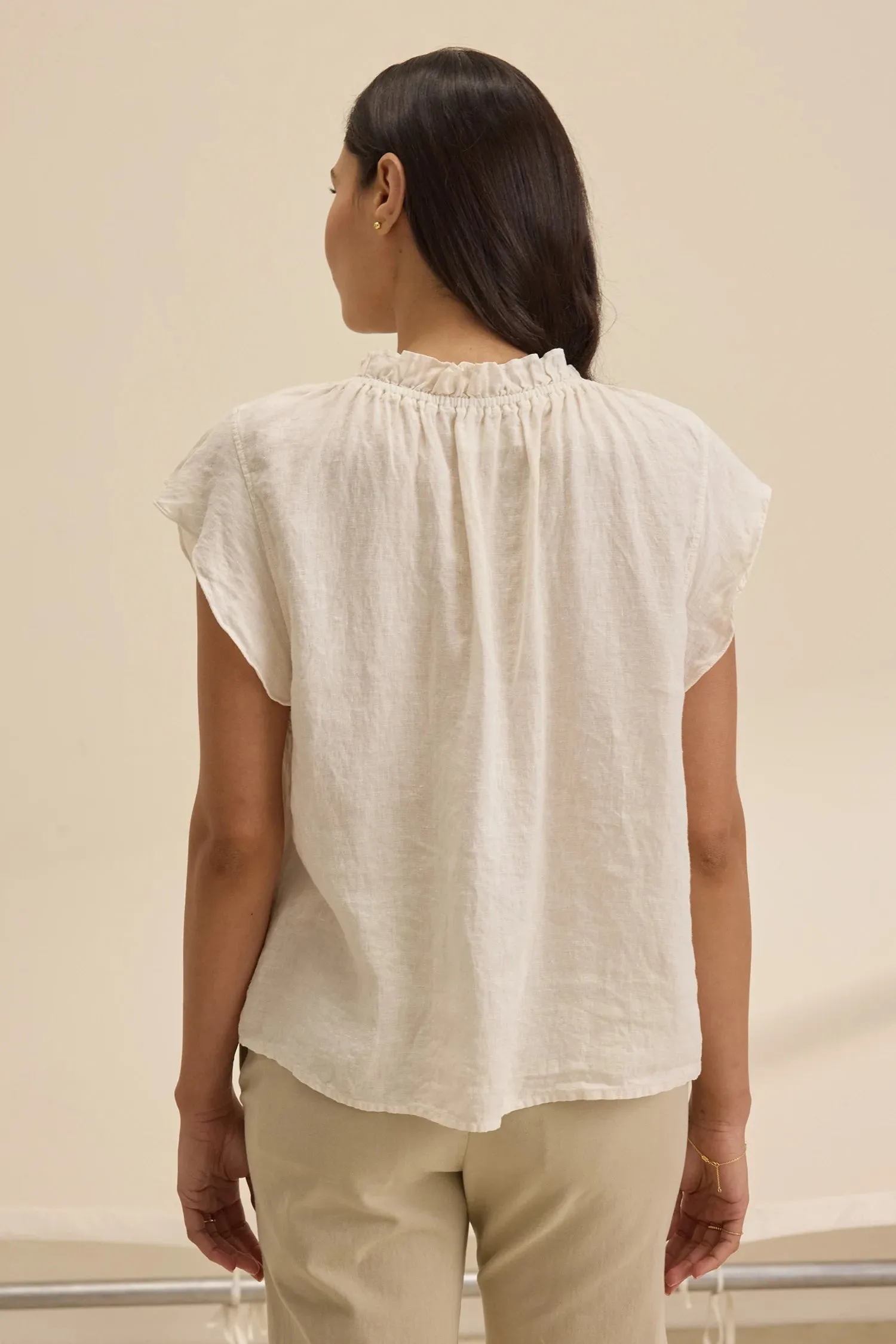 Semira Woven Linen Top