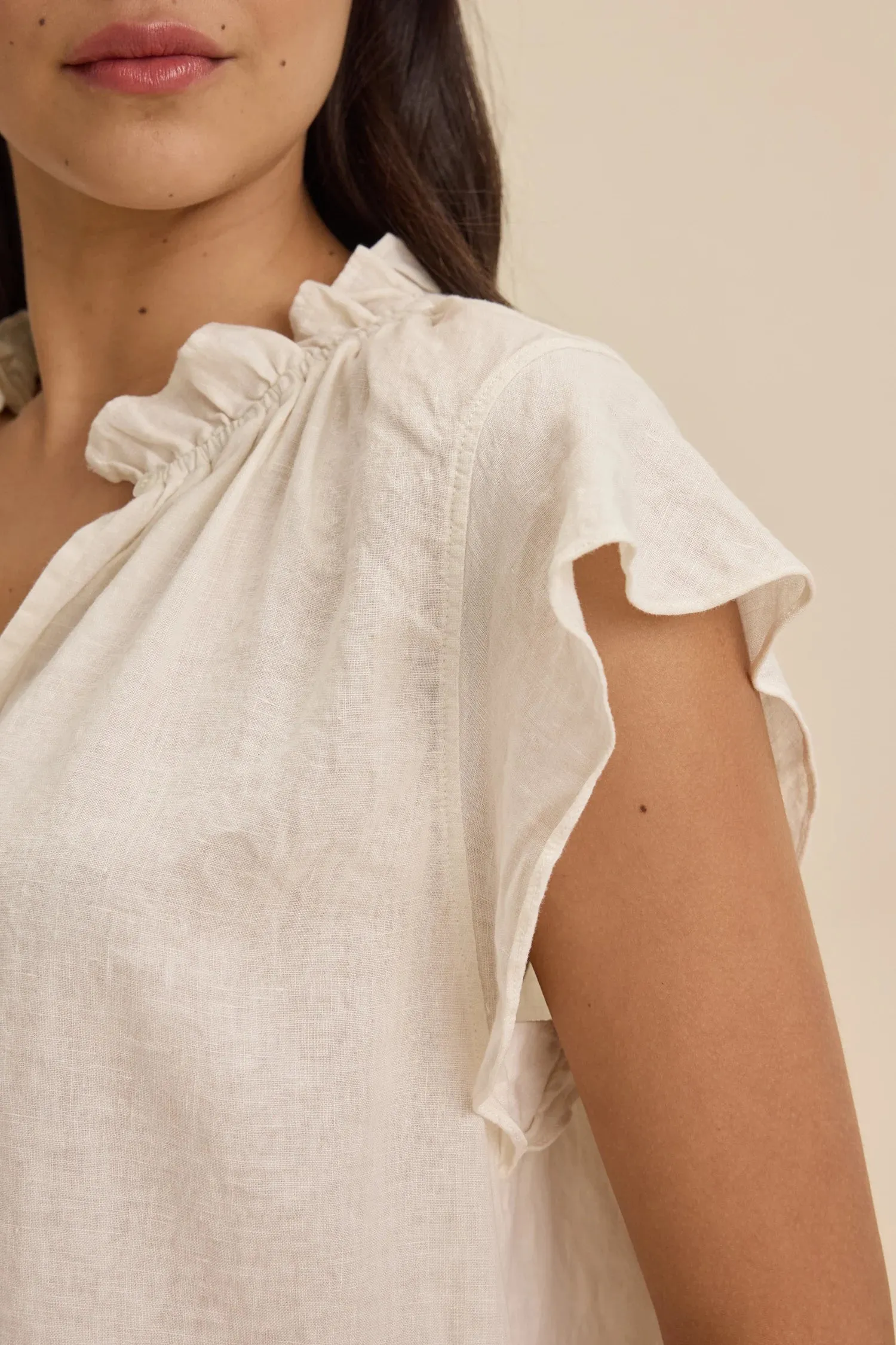 Semira Woven Linen Top