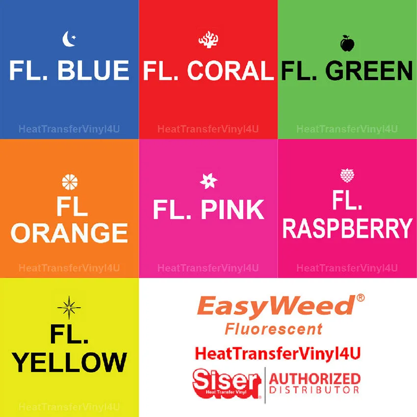 Siser EasyWeed Fluorescent 11.8" x 12" Sheet