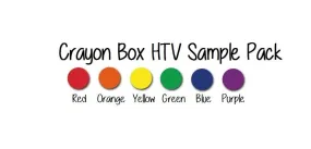 Siser EasyWeed HTV Sample Pack - Crayon Box HTV Pack - Monthly Sample Pack 6 12x15" Sheets Heat Transfer Vinyl Iron-On Vinyl