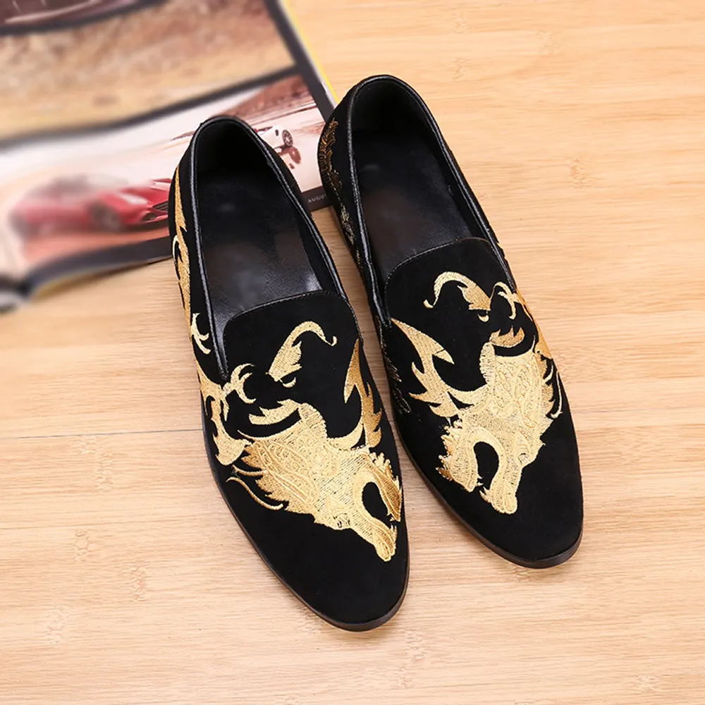 Slip on Round Toe Men Oxfords with Decoration