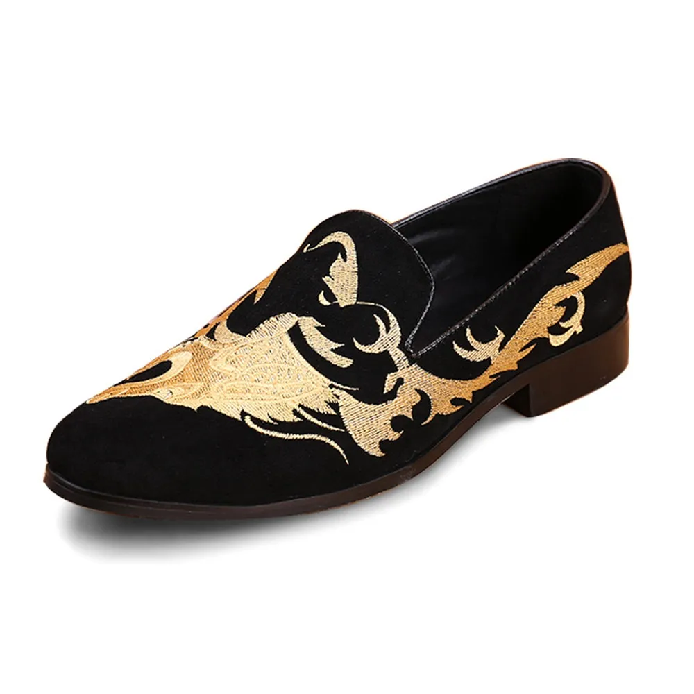 Slip on Round Toe Men Oxfords with Decoration