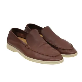 Summer Walk Light Brown Leather Slip On Loafer