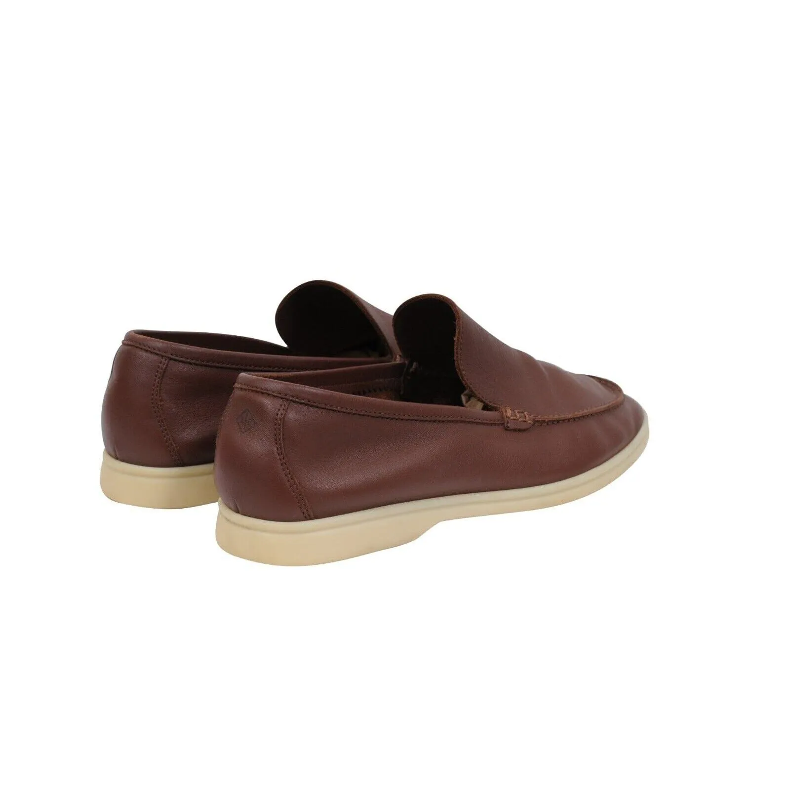 Summer Walk Light Brown Leather Slip On Loafer