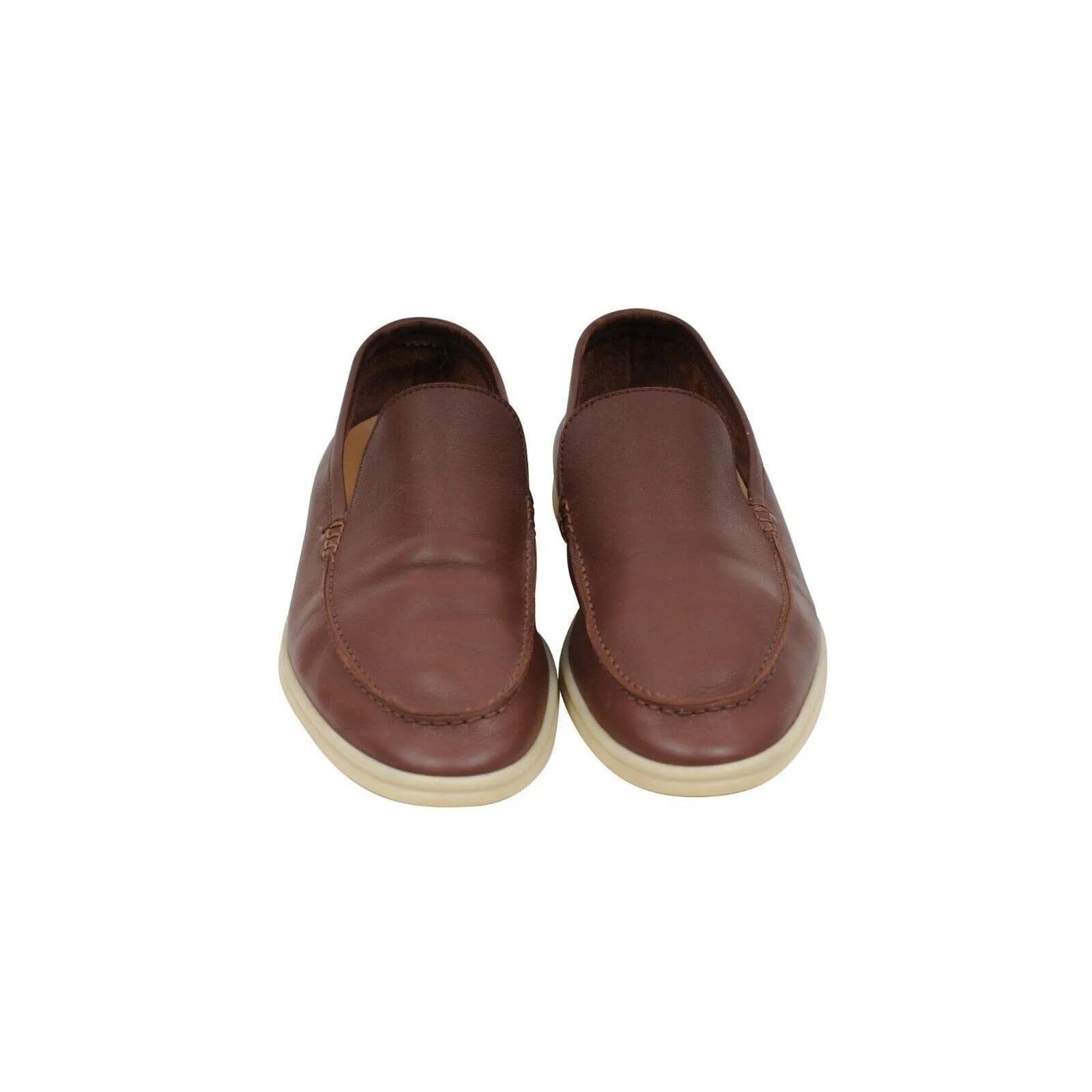 Summer Walk Light Brown Leather Slip On Loafer